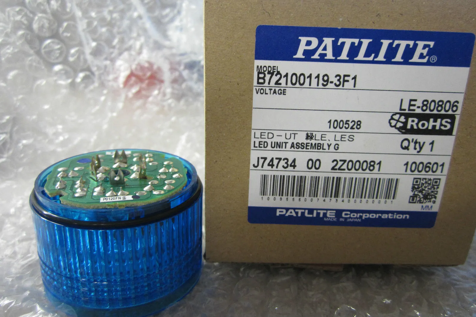 NEW PATLITE B72100119-3F1 LED UNIT ASSEMBLY B721001193F1