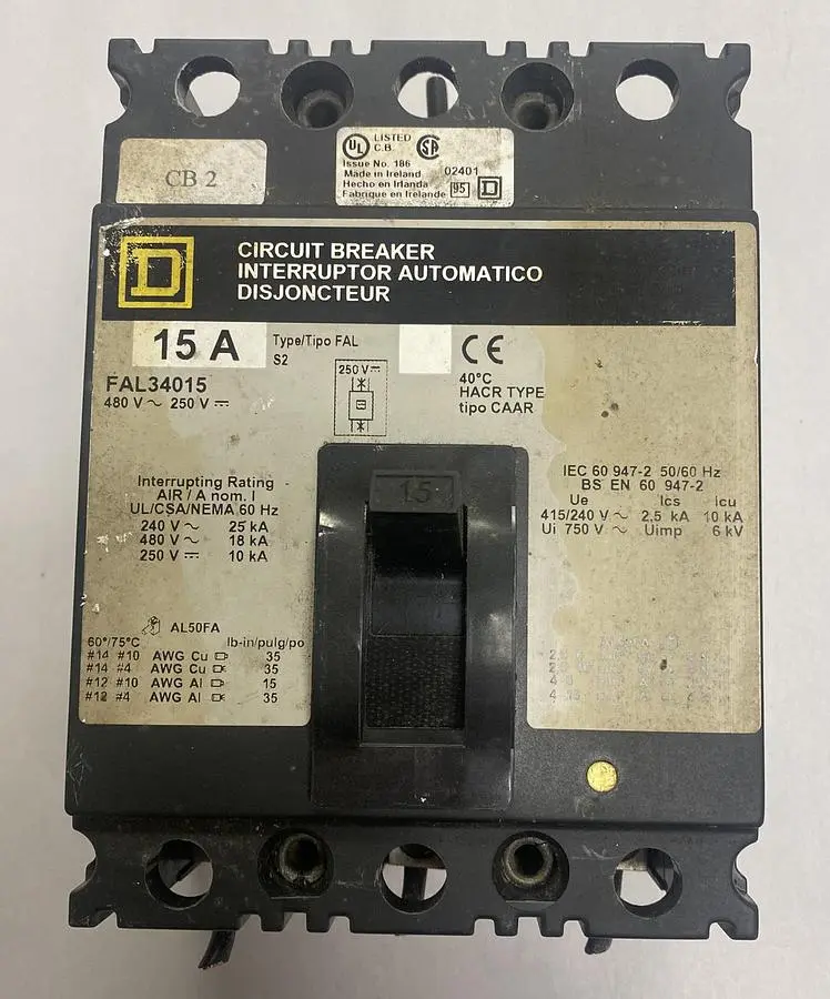 USED SQUARE D FAL34015