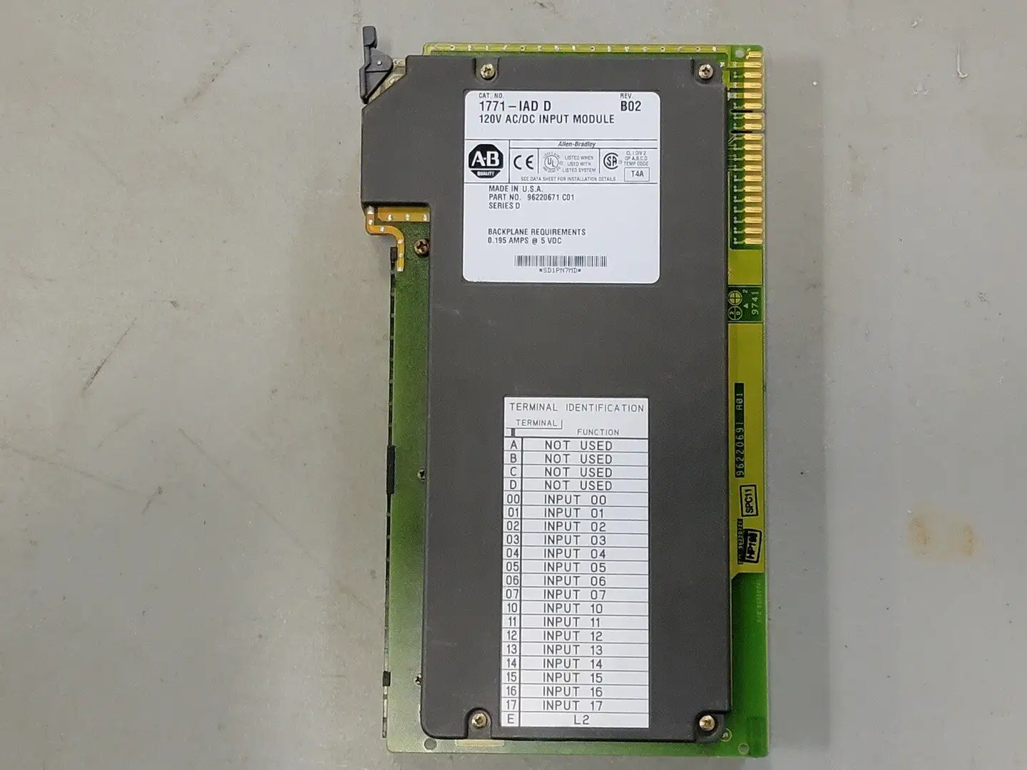 Used ALLEN-BRADLEY 1771-IAD Misc Electrical & Power Parts British Columbia CA | Lenmark #247900
