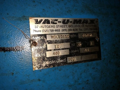 Vacu-Max System with hoppers, 5.5/10hp blower