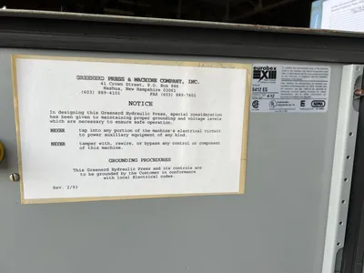 USED 1997 GREENERD PRESSES GREENERD HPB-5 PRESS