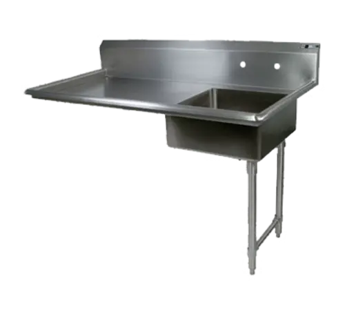 John Boos JDTS-20-60UCR 60" Undercounter Soiled Dishtable w/ 16 ga Stainless Legs, R to L