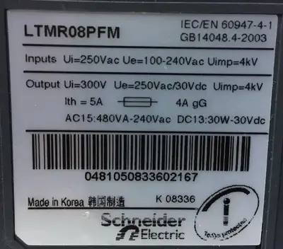 Schneider Electric - LTMR08PFM Motor Management Controller 4E-6