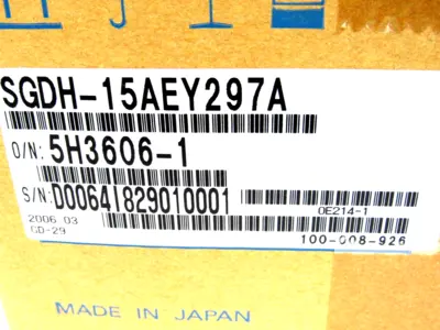 NEW YASKAWA ELECTRIC SGDH-15AEY297A SERVOPACK SGDH15AEY297A