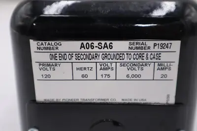 DONGAN A06-SA6 120V 175A - NEW NO BOX STOCK H1013