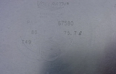USED VOLLRATH 80 QT BATCH CAN 80 QUART STOCK POT