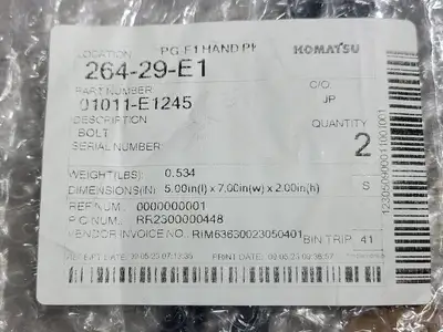 NEW KOMATSU 01011-E1245