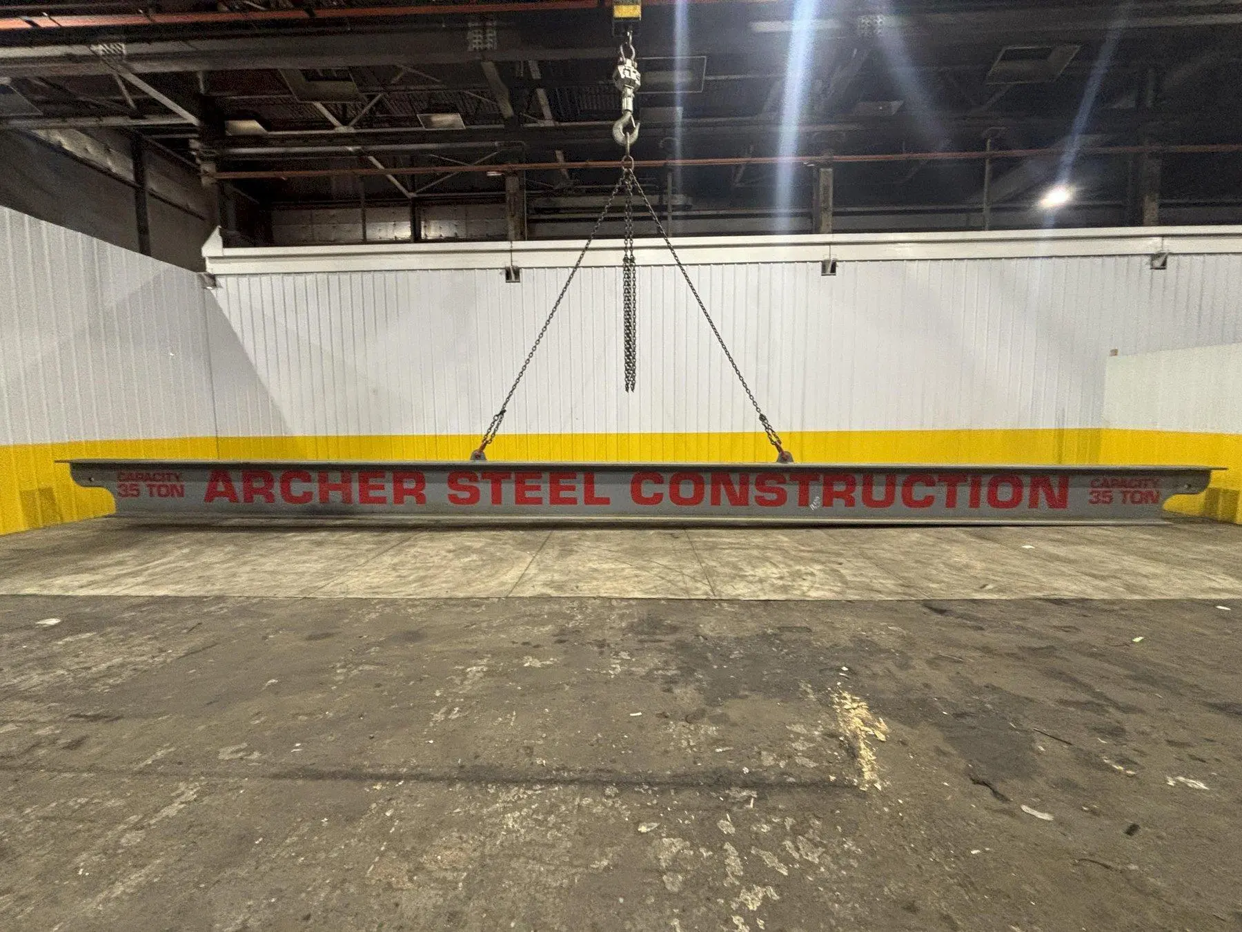 35 TON X 52’ LONG ARCHER STEEL SPREADER BAR / LIFTING BEAM: STOCK #22980