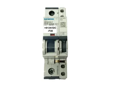 USED SIEMENS MINIATURE CIRCUIT BREAKER C4 1-POLE 4A W/ 5ST3010 AUX SWITCH