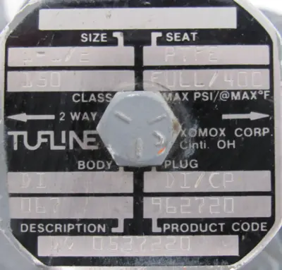 NEW TUFLINE 962720 VALVE 1-1/2"