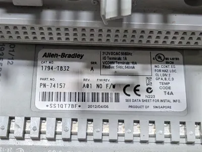 Allen Bradley 1794-TB32/A Flex I/O Terminal Base Rev. A01 Used