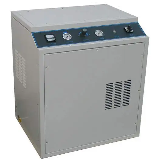ICP-OES Oil-Less Air Compressor with Dryer in Silencing Cabinet, 115 V/60 Hz