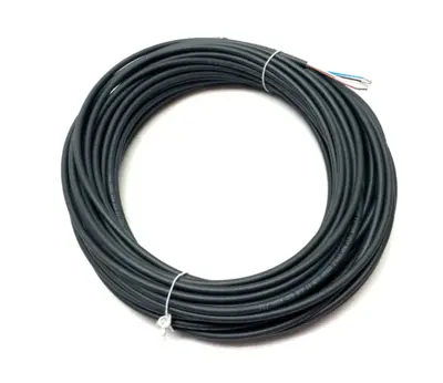USED BECKHOFF SINGLE ENDED POWER CABLE M8 4-PIN TO LEADS, 20M LENGTH