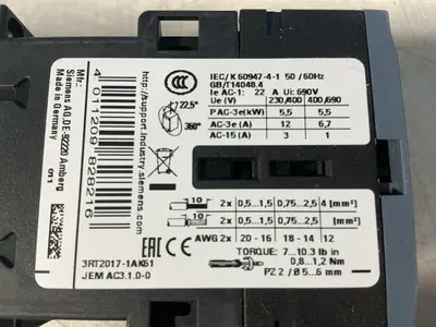 Used SIEMENS 3RT20171AK61 / 3RT23171AK60 PLC Contactors Ohio US | HGR 24 #1478200