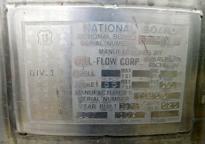 USED WILL-FLOW CORP 525 GALLON