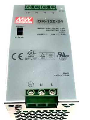 NEW MEAN WELL DR-120-24 POWER SUPPLY DR12024