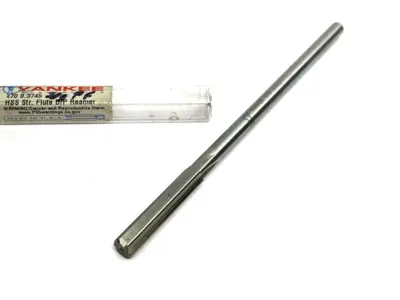 USED YANKEE STRAIGHT FLUTE D/P REAMER HSS 0.3745 DIA