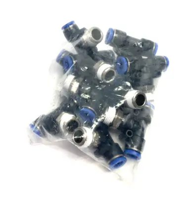 New | in-Stock AirTac Branch Tee Fitting, 3/8" Tube OD to 3/8" NPT PKG OF 10 Parts (Hydraulics and Pneumatics) Michigan US | Maverick Industrial Sales #1398483