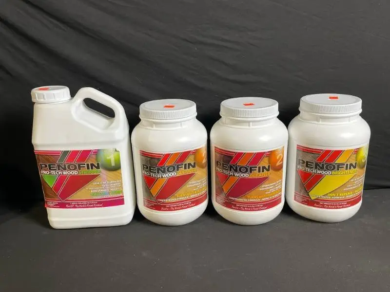 Penofin Pro-Tech Wood Stripper Step 1 + Wood Cleaner Step 2 (4-Bottle Lot)