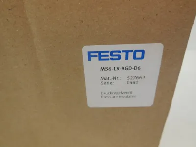 NEW FESTO MS6-LR-AGD-D6 PRESSURE REGULATOR 527663 MS6LRAGDD6
