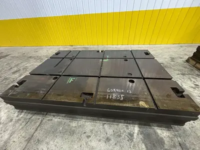 60" X 90.5" X 13" T SLOTTED FLOOR PLATE: STOCK 11835