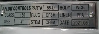 NEW J Flow Controls 55-D