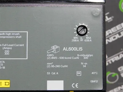 Square D LI36500 I-Limiter Circuit Breaker 500A 600VAC 100kA 750VAC 6kV New