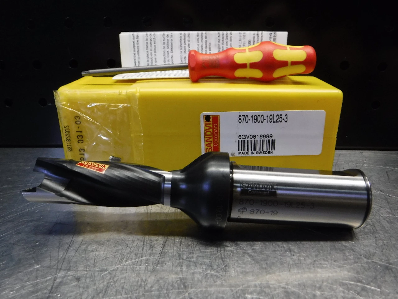 Sandvik 19-19.99mm Indexable Drill 25mm Shank 870-1900-19L25-3 (LOC616)