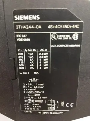 USED SIEMENS 3TH4244-0A