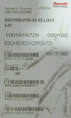 NEW REXROTH MAD100B-0150-SA-S0-LG0-05-N1 SERVO MOTOR R911311990