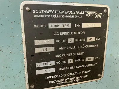 Used SOUTHWESTERN INDUSTRIES TRAKTRM Vertical Mills Ohio US | HGR 24 #1495350