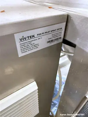 Used Vivtek PSD-P5 Pilot Spray Dryer – Food-Grade Powder Production System with Dust Collection (2023)