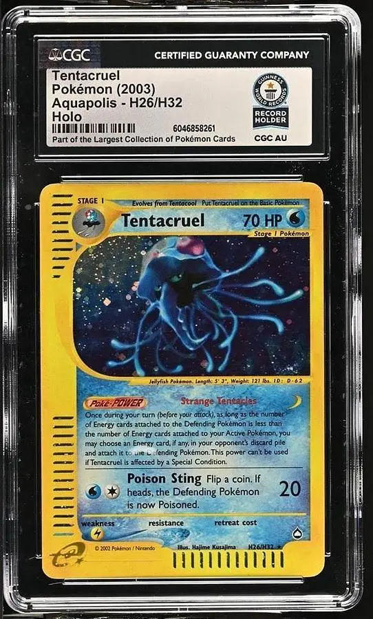 2003 Tentacruel H26/H32 HOLO RARE Aquapolis Pokemon CGC WORLD RECORD 1/1
