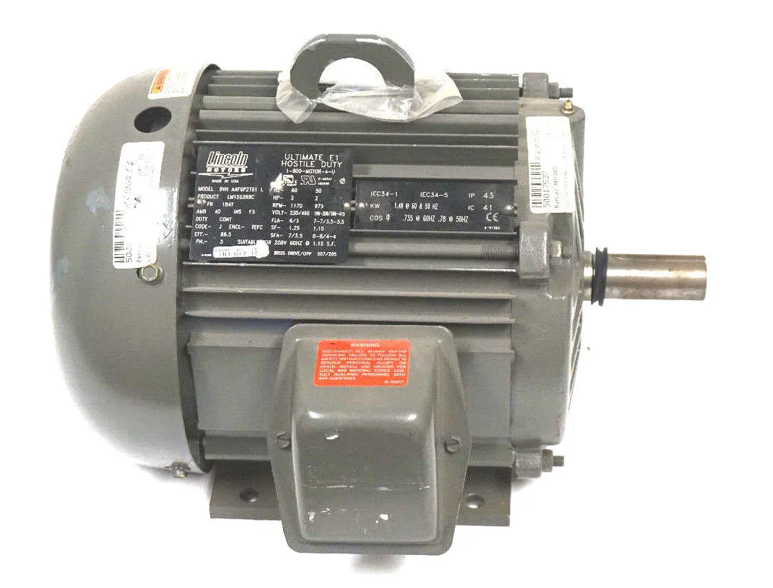 NEW LINCOLN MOTORS LM15639BC BVHAAF5P2T61L MOTOR 1170RPM