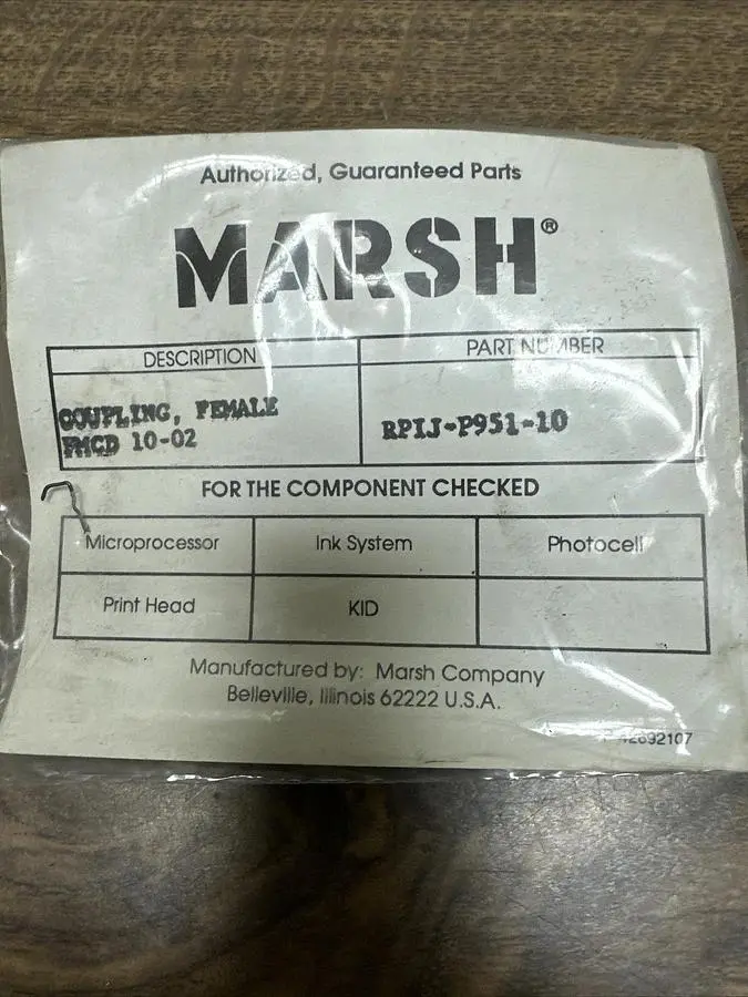 Used MARSH RPIJ-P951-10 Conveyor Parts Ohio US | Surplus Asset Holdings #1245522