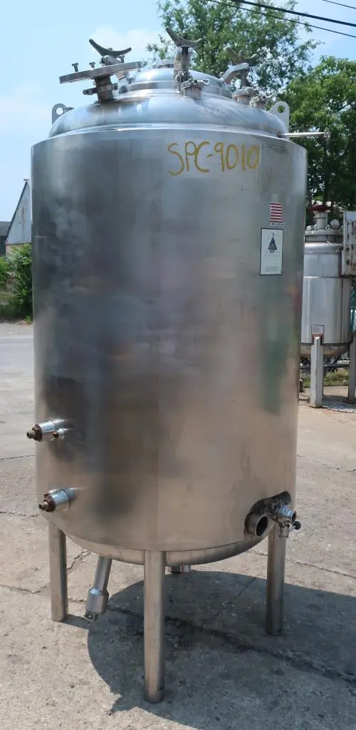 SPC9010  Reactor 250 gallon capacity Precision Stainless, Inc bioreactor 45 PSIG @ 350 degrees F psi internal, 75 PSIG @ 350 degrees F psi jacket, 316 SS