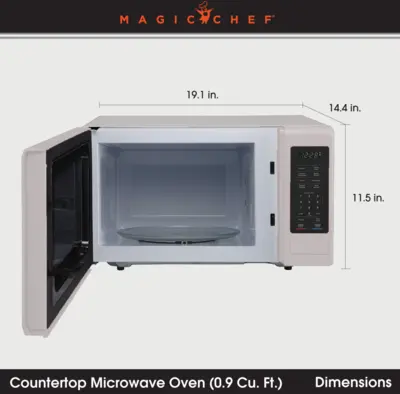 Magic Chef 0.9 CU. FT. 900 WATT COUNTERTOP COOKING IN WHITE