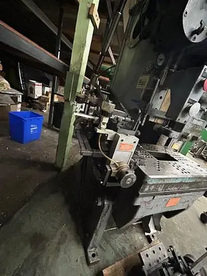 5288-230 Bliss 35 Ton OBI Single Crank Flywheel Power Press, Model CH 35 W/ 6″ Peterson Roll Feed