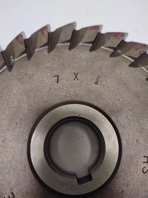 MORSE 7" x 3/4" x 1-1/4" HSS Double Angle Horizontal Milling Cutter - Tooth 28T