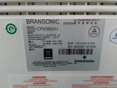 Branson CPX3800H Ultrasonic Cleaner w/ Digital Timer Heater & Temp Monitor 1.5G