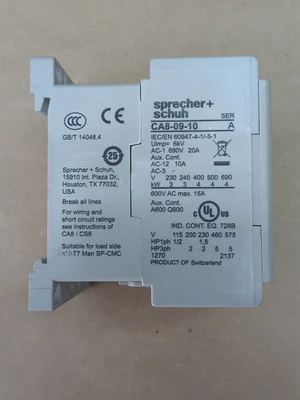 NEW Sprecher + Schuh CA8-09-10