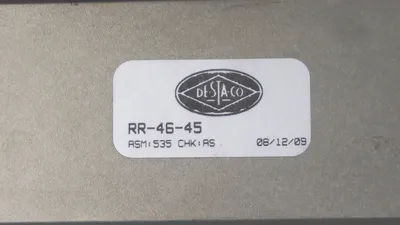 NEW DE-STA-CO RR-46-45 PNEUMATIC ROTARY ACTUATOR ASM: 535 CHK: AS , RR4645