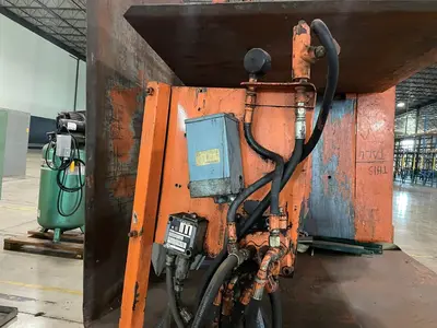 4400 LBS x 55" x 48" x 60" CHERRY HYDRAULIC PALLET INVERTER / ROTATE / FLIPPER: STOCK #23736
