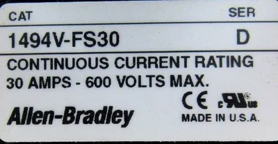 NEW ALLEN BRADLEY 1494V-FS30 FUSE BLOCK 1494VFS30 SER D 30A 600V