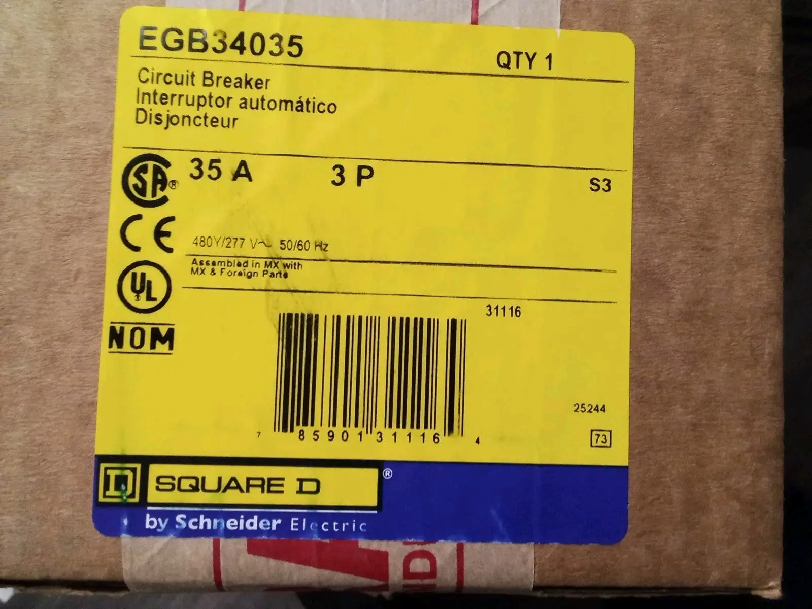 Used Schneider Electric Schneider Electric EGB34035 Circuit Breakers US | Infinity wholesale & Supply LLC #1305722
