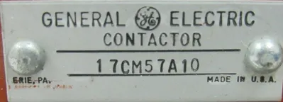 NEW GENERAL ELECTRIC 17CM57A10 CONTACTOR