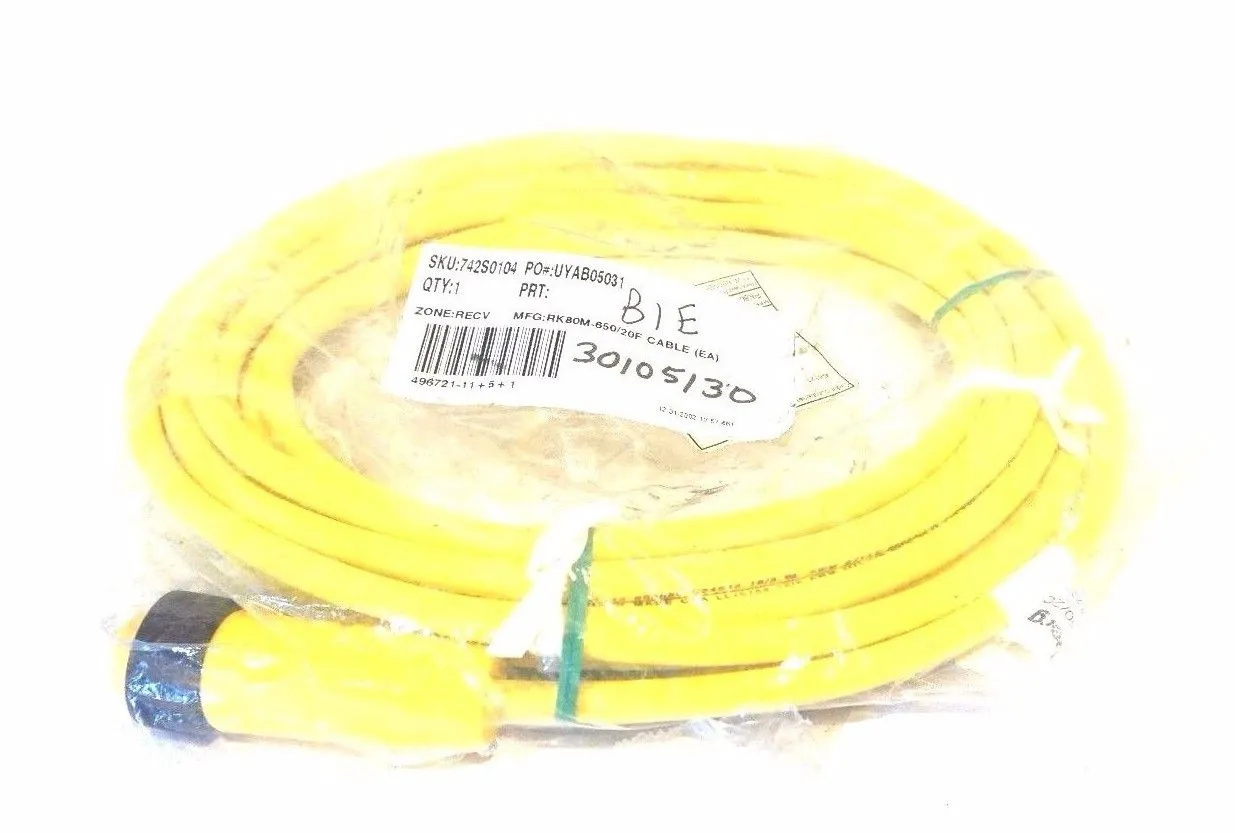 NEW LUMBERG RK80M-650/20F CORDSET RK80M65020F