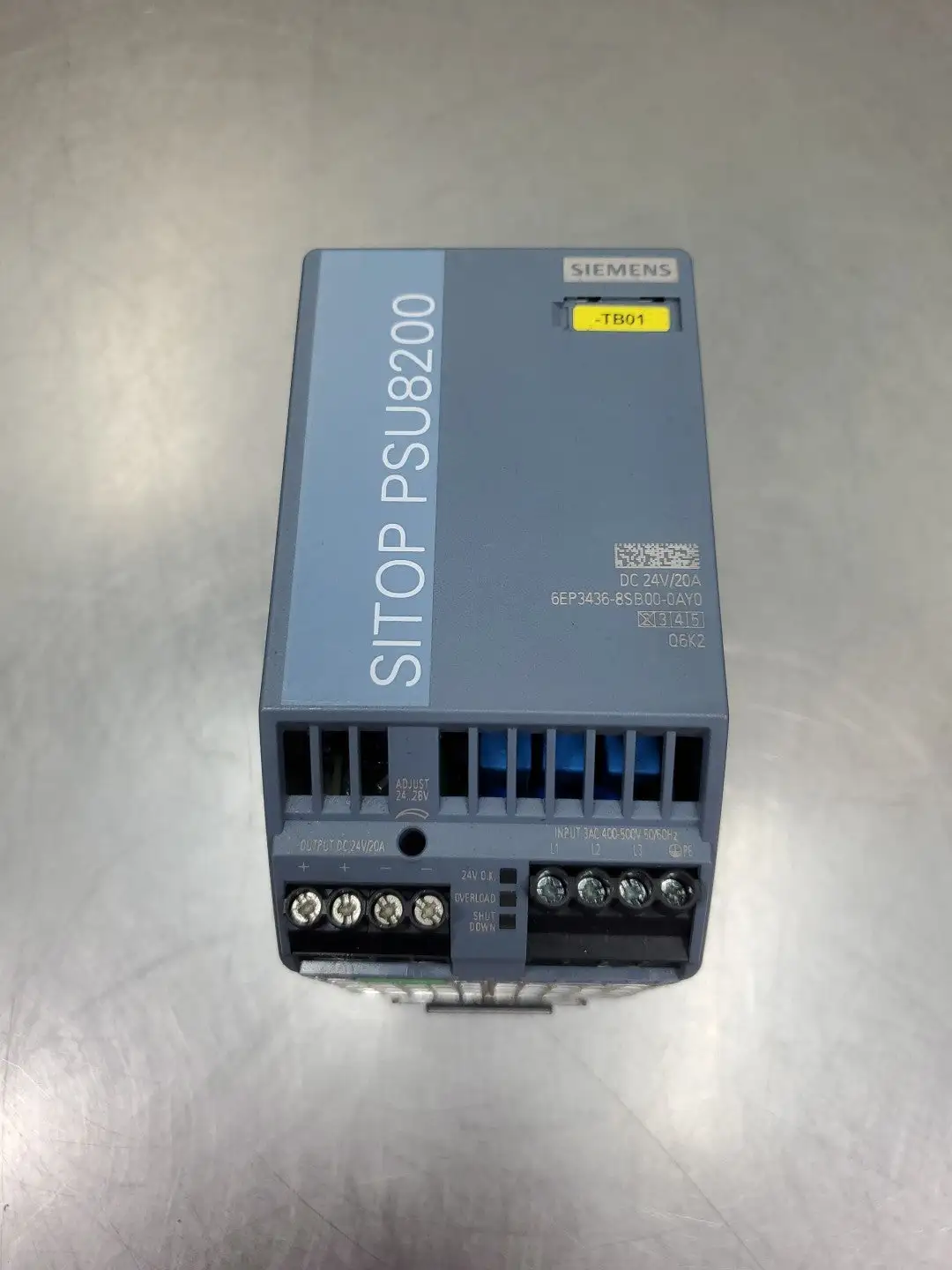 Used Siemens 6EP3436-8SB00-0AY0 SITOP PSU8200 POWER SUPPLY, 24VDC, 20A DIN Rail Power Supplies South Carolina US | Palmetto Automation #1520719
