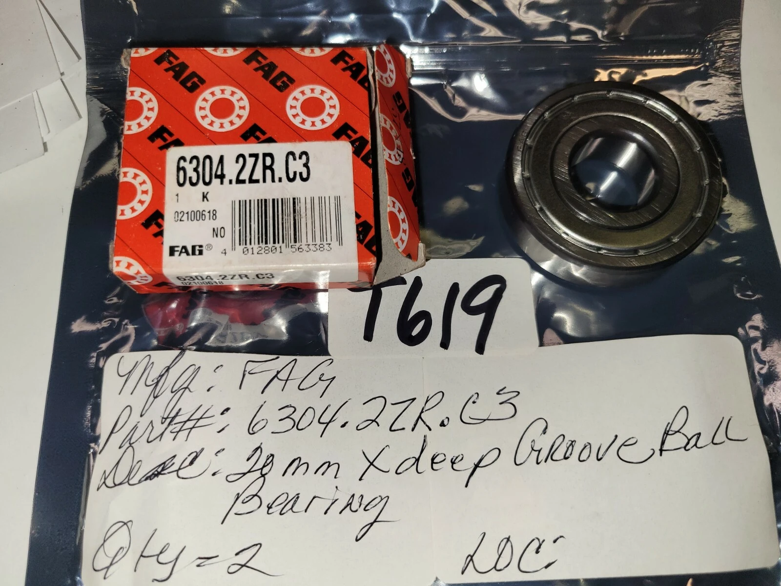NEW FAG 6304-2ZR-C3