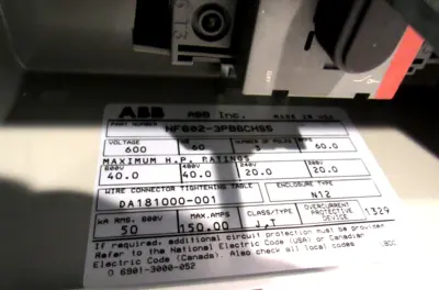 NEW ABB NF602-3PB6CHSS DISCONNECT NF6023PB6CHSS